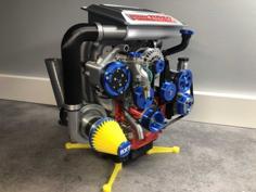 Mazda RX7 Wankel Rotary Engine 13B-REW Remix 3D Printer Model