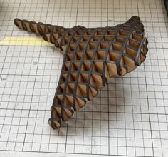 Lasercut: Manta-ray 3D Puzzle