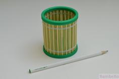 Bamboo Pencil Holder 3D Printer Model