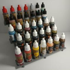 Yet Another Paint Rack 3D Printer Model