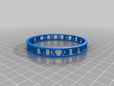 Numeral Bangle (Upright) 3D Printer Model