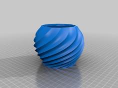 Twisted Plant Pot 3D Printer Model