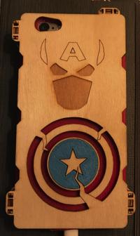 Captain America Wooden IPhone 6 Case 3D Printer Model