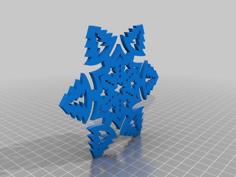 Christmas Ornament – Tree Flake 3D Printer Model