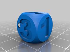 Dice Keychain 3D Printer Model