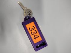 Room Number Keychain – Chaveiro Com Número De Sala 3D Printer Model