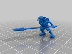 Goblin With Spear 3D Printer Model