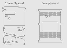 Lasercut Graphic Display Casing 3D Printer Model