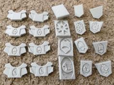 Dungeon Dolls: Shield & Armor With Insignias 3D Printer Model