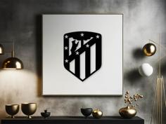 Atletico Madrid, 2D Wall Art, Home Decor 3D Printer Model