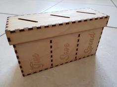 Laser Cut Give Save Spend 3 Section Moneybox