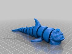 Articulated Shrock (Shark + The Rock) 3D Printer Model