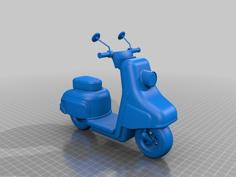 Cute Vintage Motorcycle 3D Printer Model