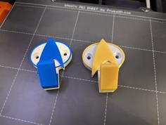 Star Trek Com Badge Coat Hooks And Door-Knobs 3D Printer Model