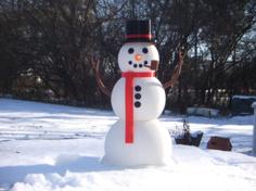 Large Scale Multi Piece Snowman 3D Printer Model