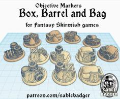 Objective Markers – Fantasy – Box, Bag And Barrel 3D Printer Model