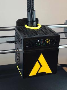 Anycubic I3 Mega Mega-S Upgrade Printhead Cable Cover And Holder Case Honeycomb Hotend Fanbox 3D Printer Model