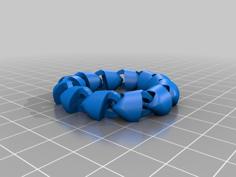 Articulated Chain Fidget Loop – 12 Links 3D Printer Model