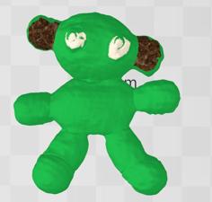 Amigurumi Green Creature Finished 3D Printer Model