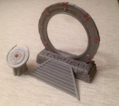 Stone Base For 28mm Stargate With Text And DHD 3D Printer Model