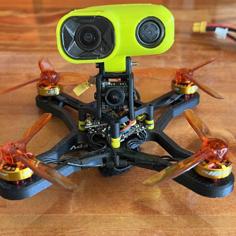 Custom FPV 3inch Quad Frame + Canopy 3D Printer Model