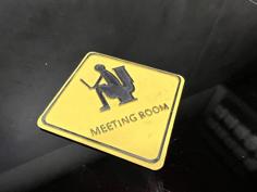 Meeting Room WC Sign 3D Printer Model