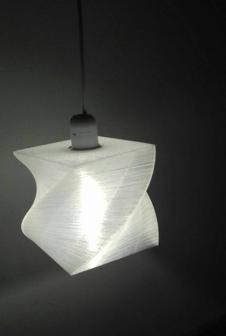 Twisted Square Desing Lampshade. 3D Printer Model