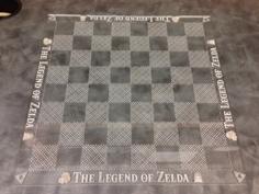 Laser Cut Laser Etched Legend Of Zelda Chess Board