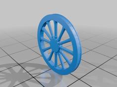 28mm DND Fantasy Terrain Classic Horse Wagon Cart Wheel MineeForm FDM 3D Print STL File 3D Printer Model