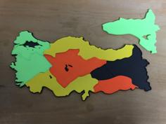 Turkey Maps Puzzle 3D Printer Model