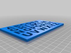 Winnetka-Northfield Library’s Youth Department Letter Stencil 3D Printer Model