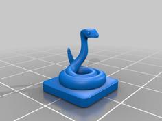 Snake On Small Base (half-inch Square) 3D Printer Model