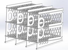 Beer Bottle Fridge Organizer (6 Bottles) 3D Printer Model