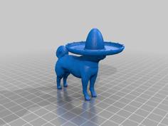 Dog With Sombrero 3D Printer Model