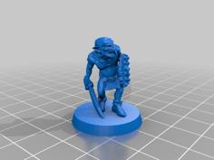 Goblin 2 With Sabre 28mm (NO SUPPORTS) 3D Printer Model