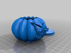 ButterFly Skull Halloween Pumpkin 3D Printer Model