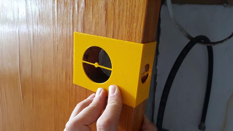 Door Handle Hole Template Designed By Gontran 3d Printer Model Free 