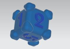 Rounded Dice 3D Printer Model