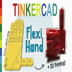 Flexible Hand With Tinkercad 3D Printer Model