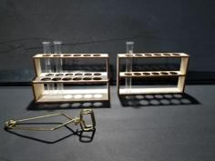 Laser Cut Test Tube Holder For 10mm To 15mm Test Tubes