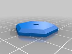 25mm (across Flat) Hexbase With 3mm Hole 3D Printer Model