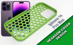 Iphone 14 Pro Max – Cover Case Hexagon Design 3D Printer Model