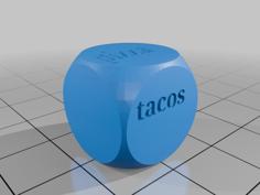 Food Dice 3D Printer Model