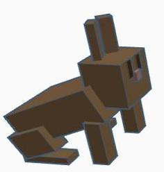 Minecraft Rabbit 3D Printer Model