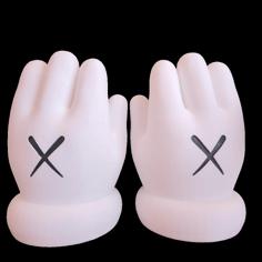 Kaws Gloves Colored 3D Printer Model