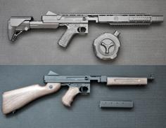 Convertion Kit For Thompson M1a1 By Cyma: Drum Mag 3D Printer Model