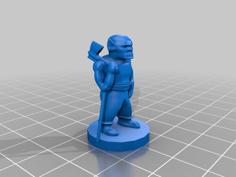 Basic Humanoid Monster Type With Axe 3D Printer Model