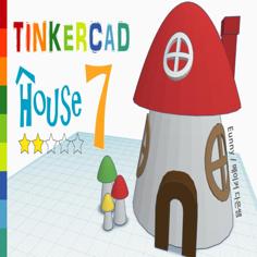 Tinkercad House 7 Mushroom 3D Printer Model