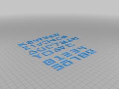 Aurabesh Font 3D Printer Model