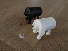 Puppy Salt And Pepper Shaker (Cork Puppy Remix) 3D Printer Model